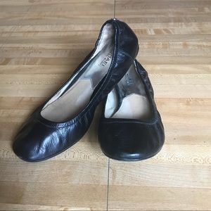 Michael Kors Black Leather Ballet Flats